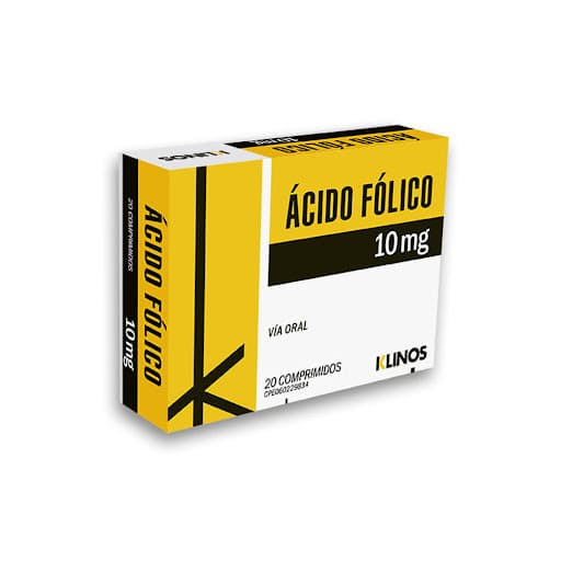 Foto de Acido folico 10mg x 20 comp klinos