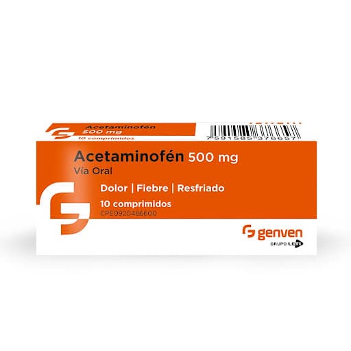 Foto de ACETAMINOFEN 500 MG X 10 COMP GENVEN