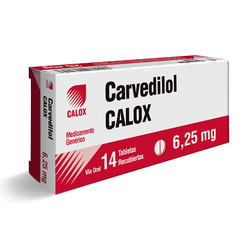 Foto de CARVEDILOL 6,25 MG X 14 TAB CALOX
