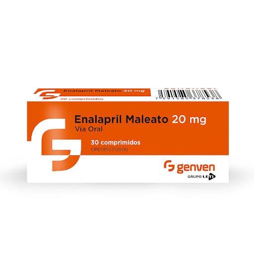 Foto de ENALAPRIL MALEATO 20 MG X 30 COMP GENVEN