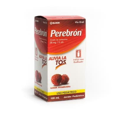 Foto de PEREBRON 28 MG / 5 ML JBE PED X 120 ML FRAMBUESA ELMOR