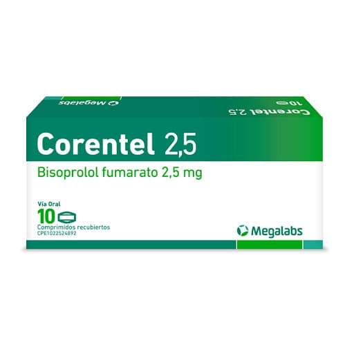 Foto de CORENTEL 2,5 MG X 10 COMP REC MEGALABS