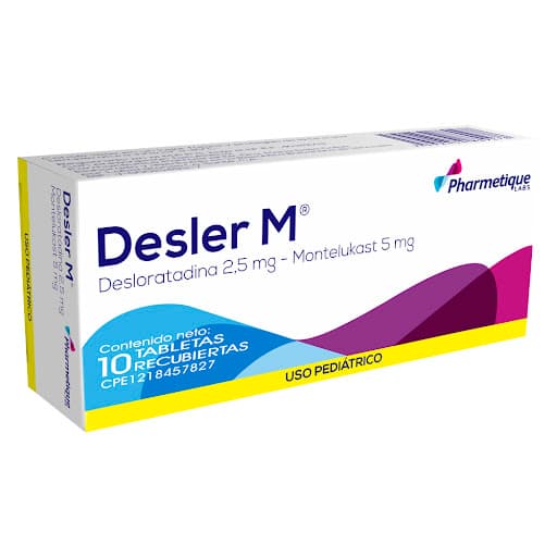 Foto de DESLER M 2,5-5 MG X 10 TAB PED PHARMETIQUE
