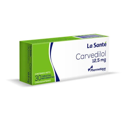 Foto de CARVEDILOL 12,5 MG X 30 TAB LA SANTE