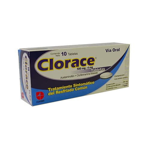 Foto de CLORACE 500 - 4 MG X 10 TAB COFASA