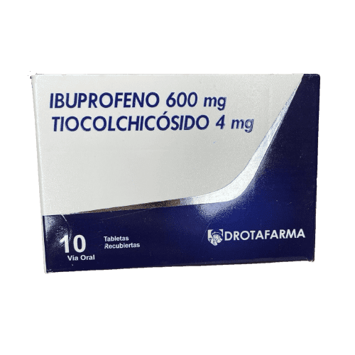 Foto de IBUPROFENO + TIOCOLCHICOSIDO 600 MG/ 4 MG X 10 TAB BLISTER DROTAFARMA