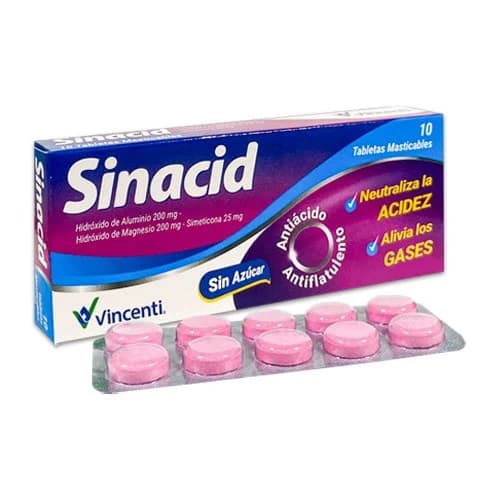 Foto de SINACID 200-200-25 MG X 10 TAB MAST VINCENTI