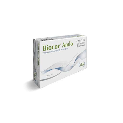 Foto de BIOCOR AMLO 40MG-5MG X 30 TAB REC MCK